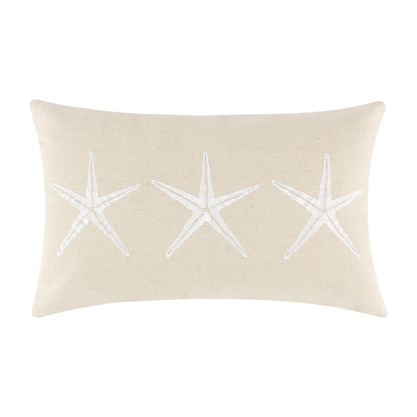 Set Of 2 Decorative Throw Pillows Seahorse And Starfish Polyester Tassels