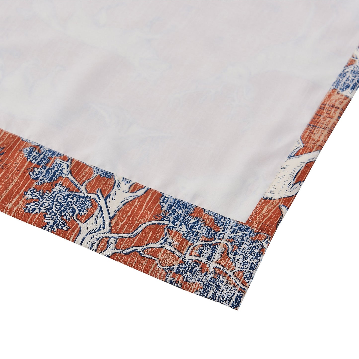 Gin 84 Inch Window Curtains Fun Deer And Bear Print Orange Microfiber