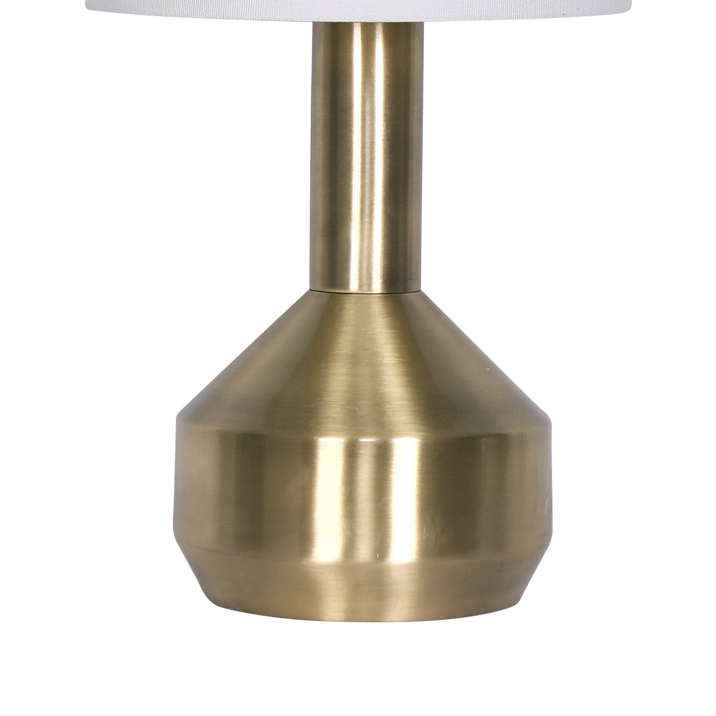 24 Inch Set of 2 Modern Table Lamps with Polyester Shade Bronze Metal Base