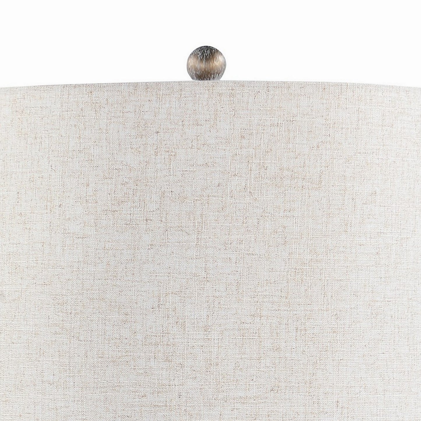 28 Inch Table Lamp Polyresin Turned Pedestal Stand Antique Gold Color
