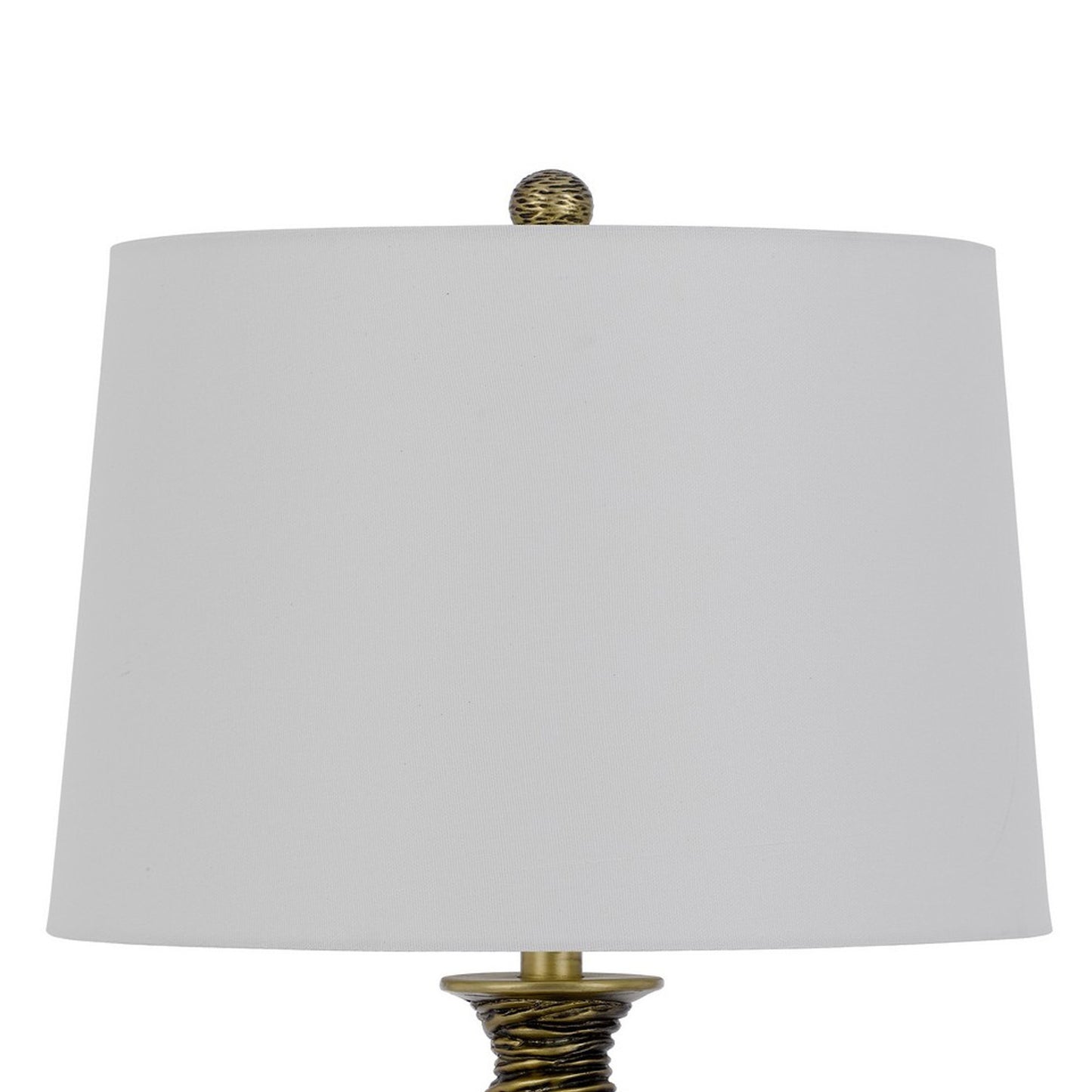 29 Inch Table Lamp Vase Style Set of 2 White Drum Shade Antique Bronze