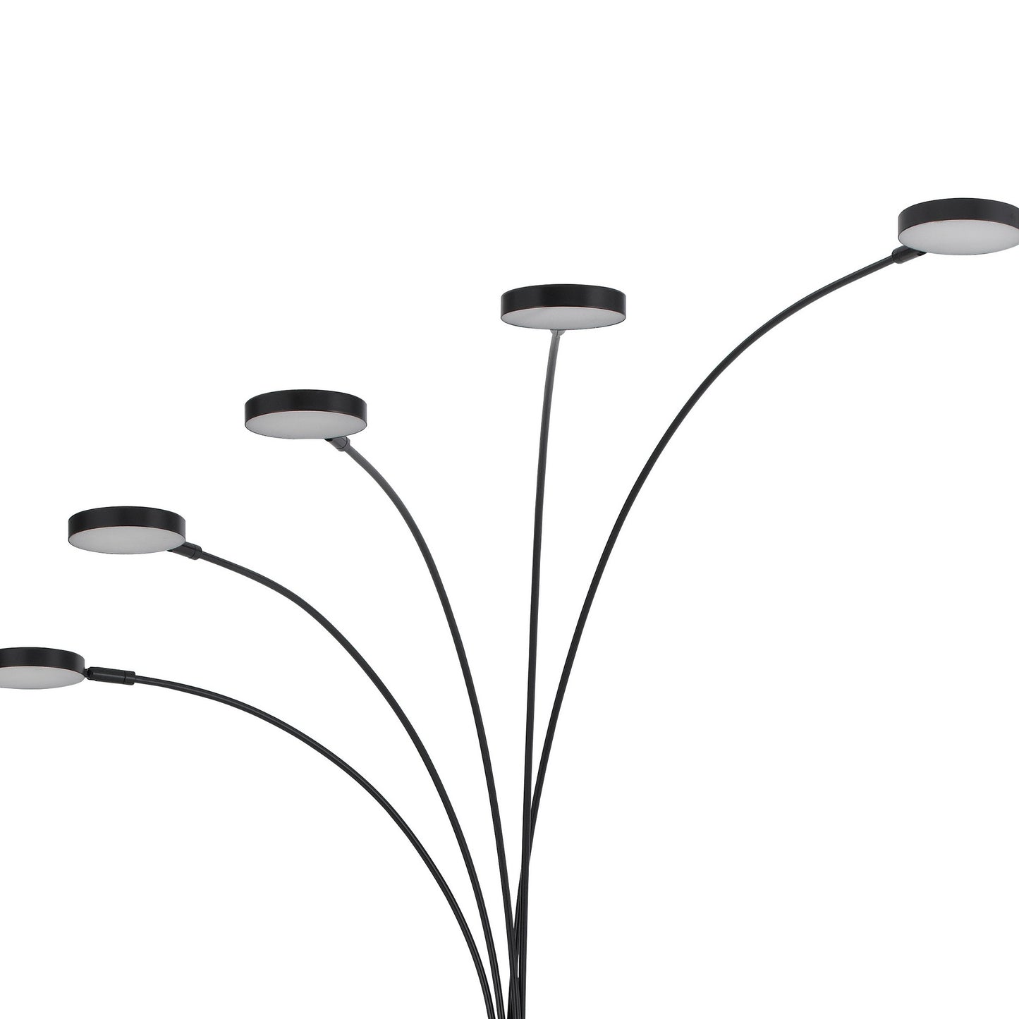 Chuck 82 Inch Modern Arc Floor Lamp 5 Puck Lights Dark Bronze Finish