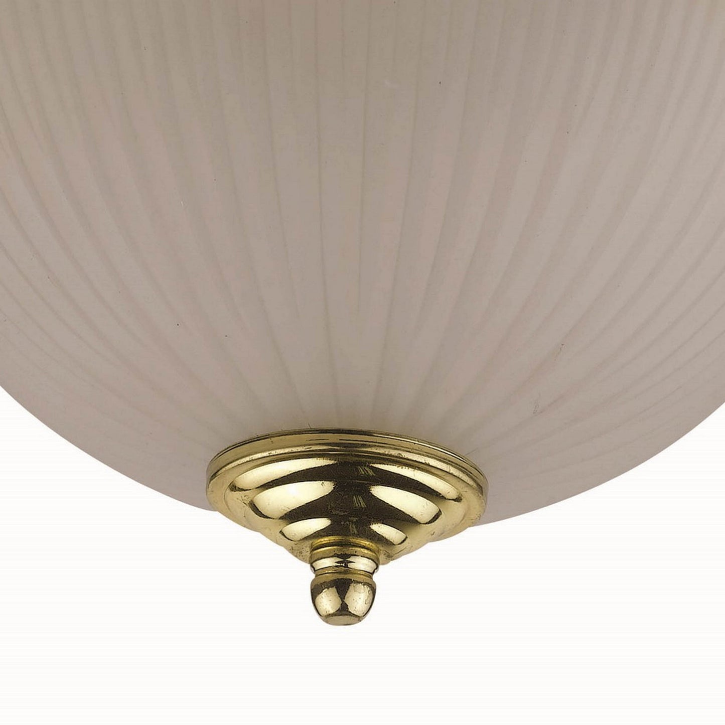 Hoy 13 Inch Ceiling Lamp Glass Dome Shade with Finial Polished Brass Trim