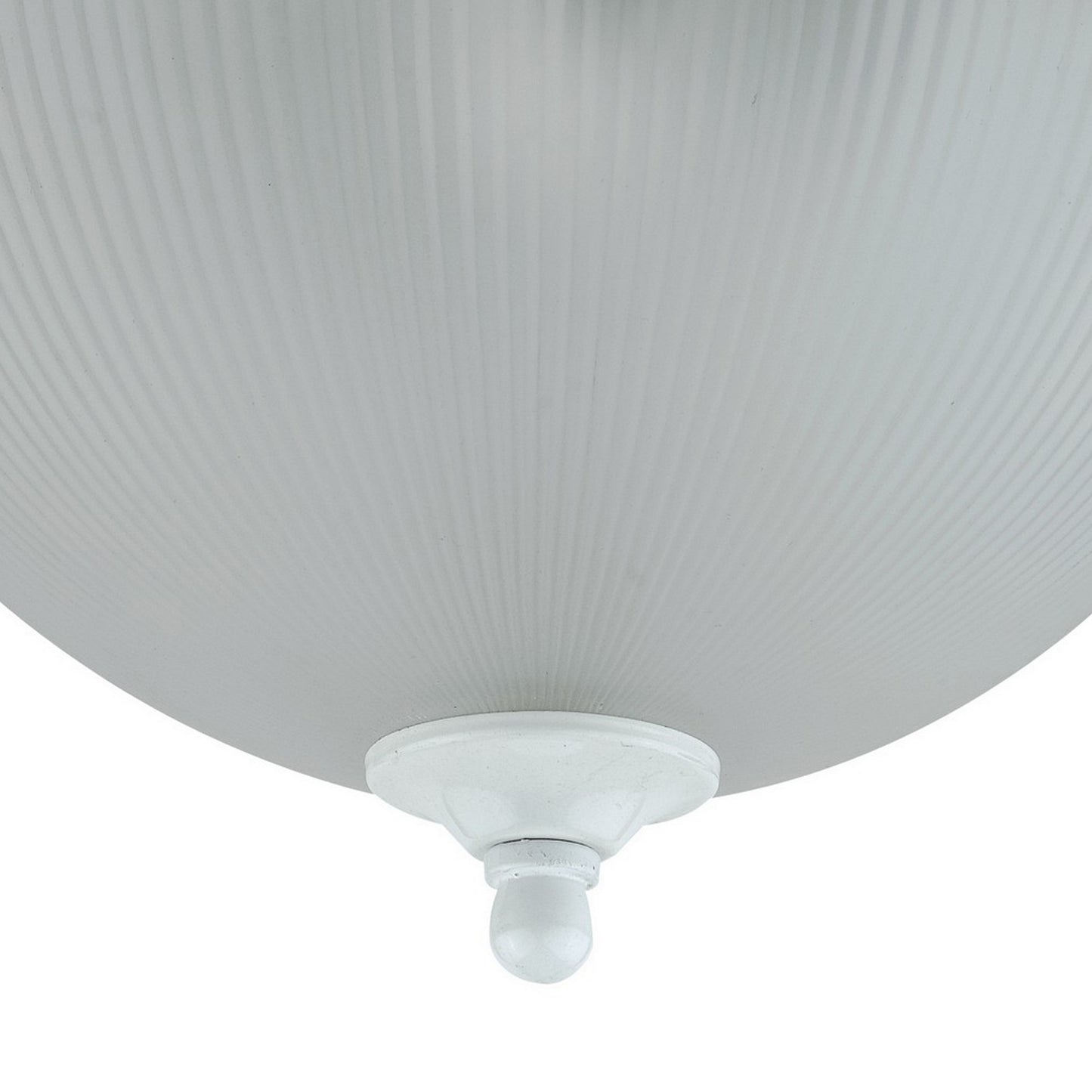 Hoy 11 Inch Ceiling Lamp Glass Dome Shade with Finial Polished White Trim