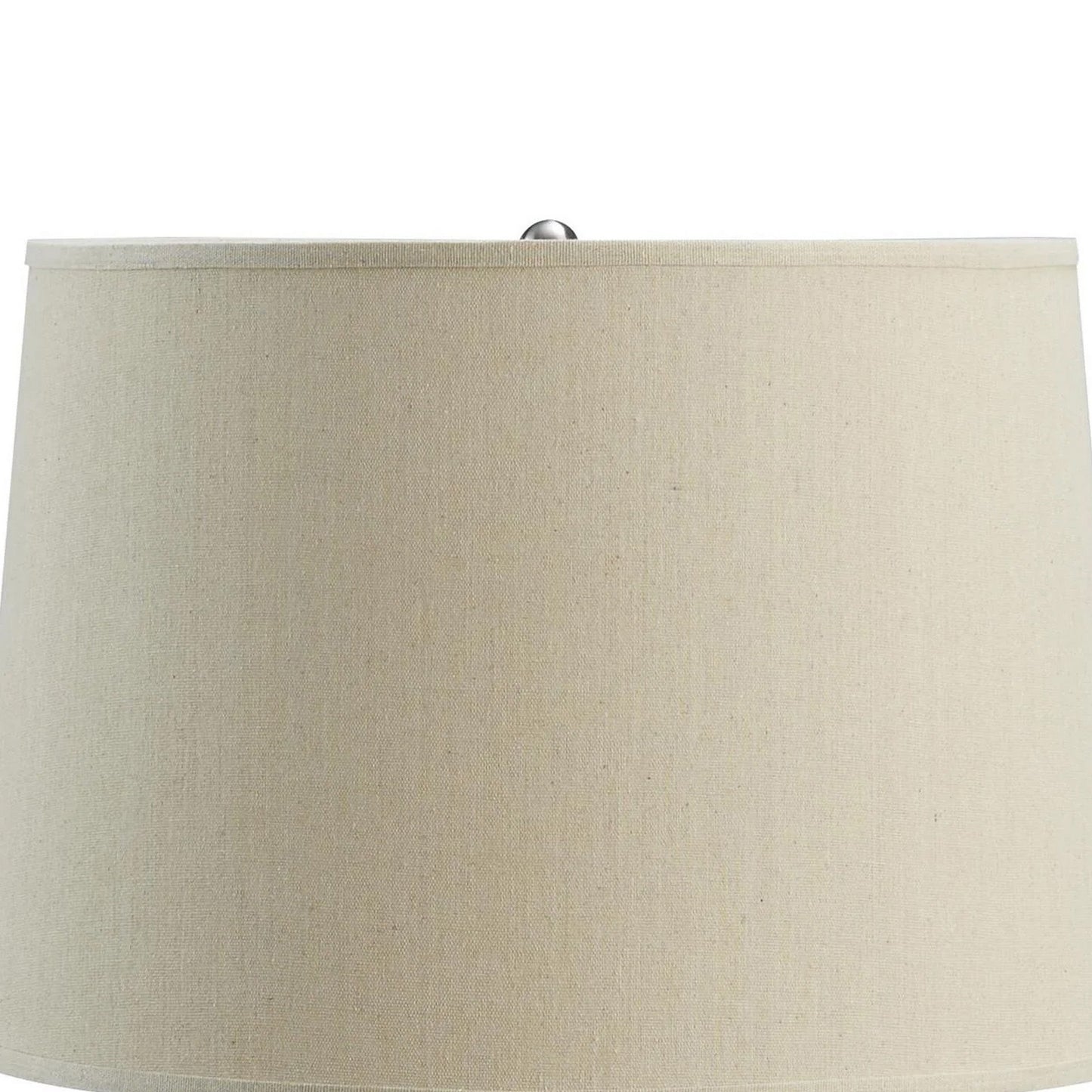 26 Inch Cottage Table Lamp Metal And Rattan Base White Fabric Drum Shade