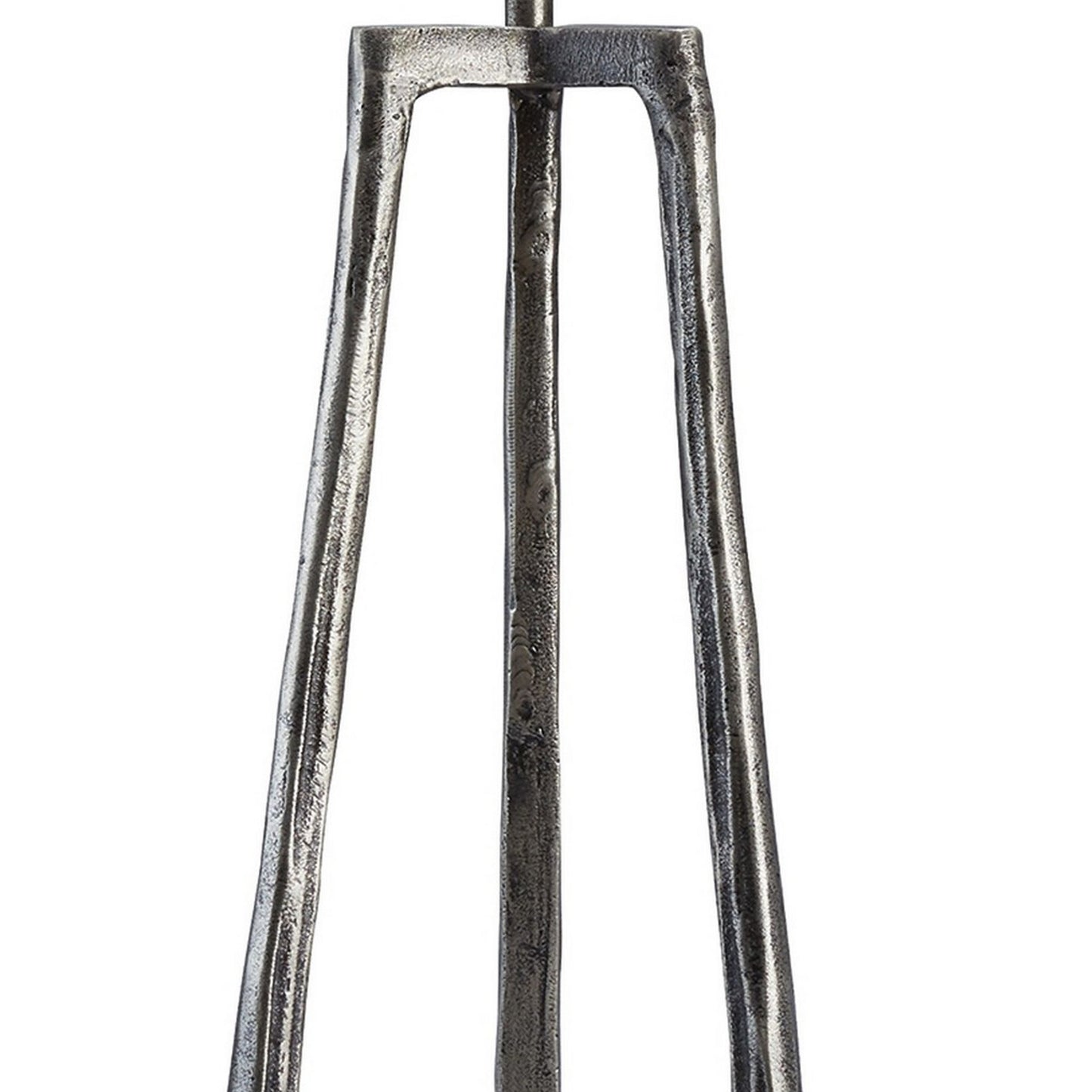 Nila 35 Inch Table Lamp Pewter Gray Metal Base 3 Way Switch Drum Shade