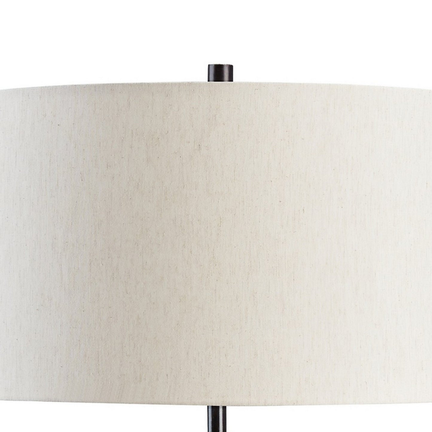 Nila 35 Inch Table Lamp Antique Black Metal 3 Way Switch Drum Shade