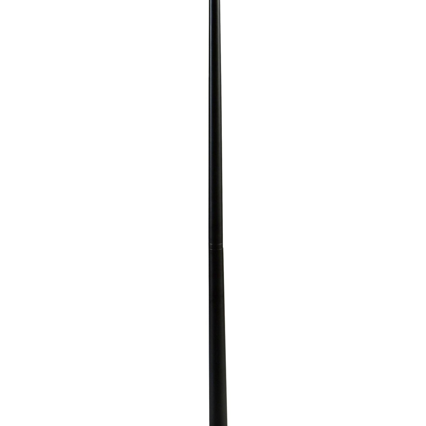 Kien 60 Inch Modern Floor Lamp Black Metal Drum Shaped Shade Gold Base