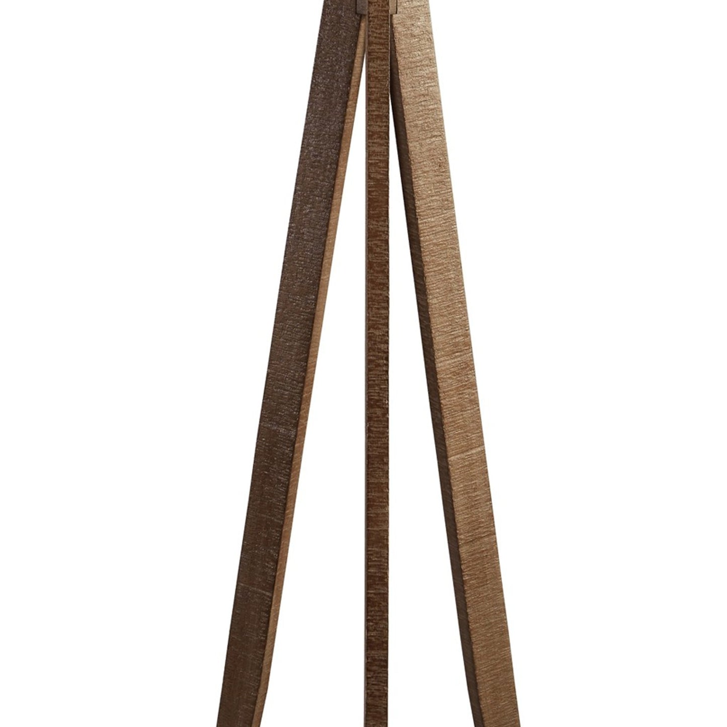 71 Inch Floor Lamp Drum Shade Wood Tripod Stand Rough Hewn Texturing