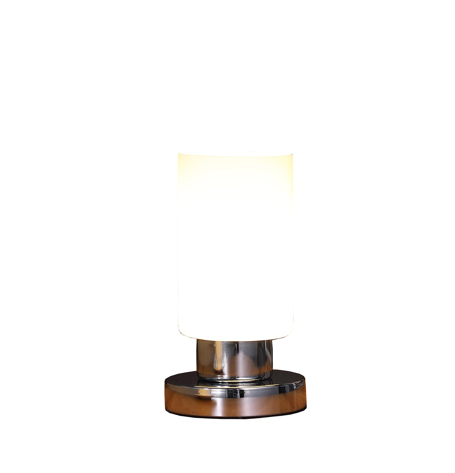 8.75" In Elli Glass Uplight Touch-on Cylinder Metal Table Lamp