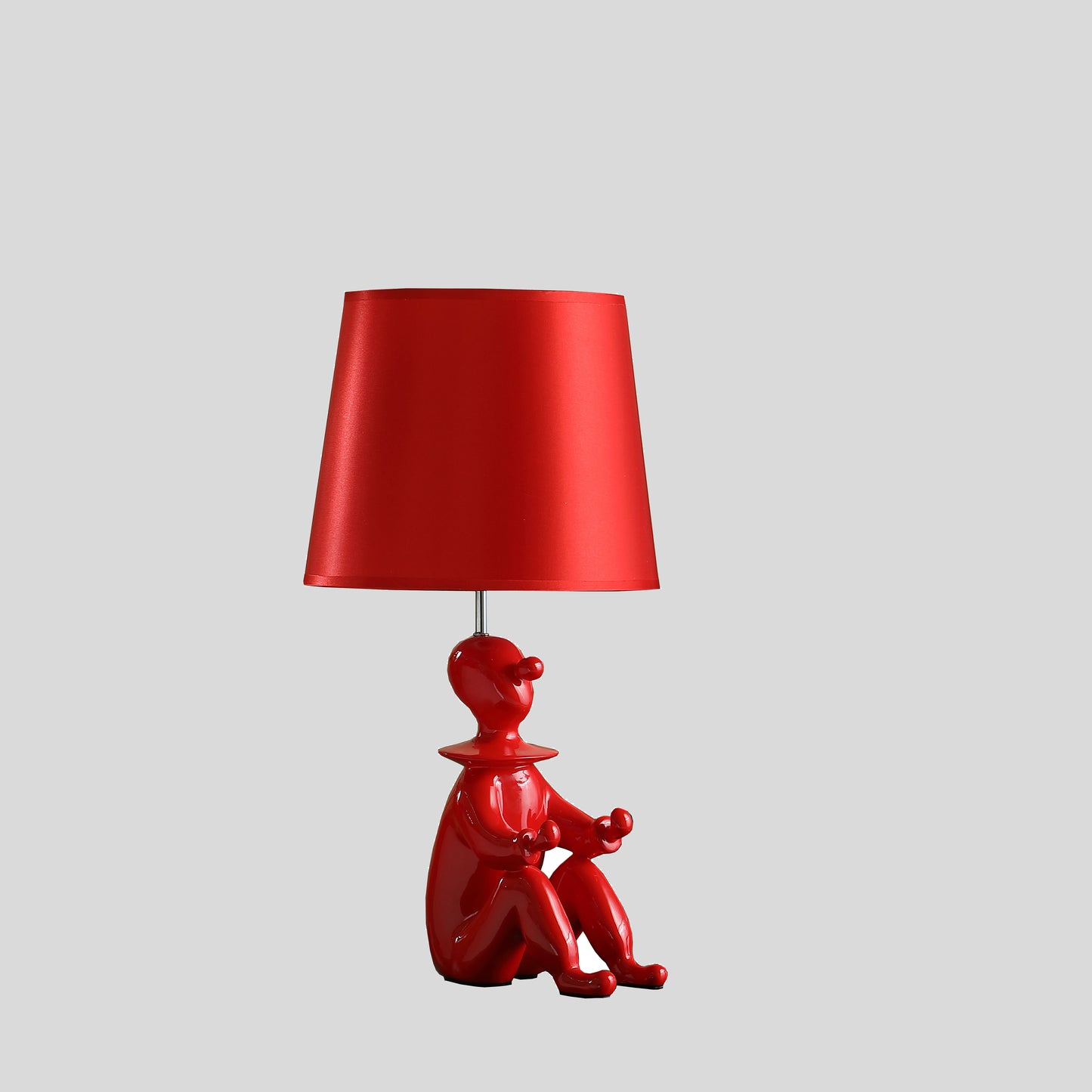 21.25" In Red Modern Clown Phone Holder Resin Table Lamp