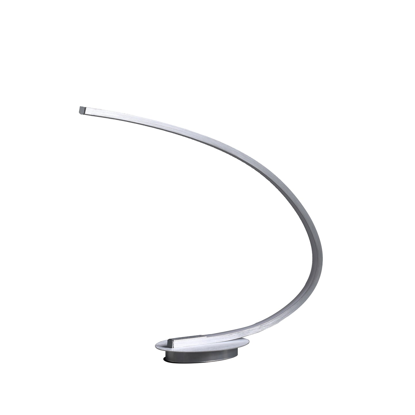 16" In Eli Brushed Nickel Led Arc Tube Table Lamp