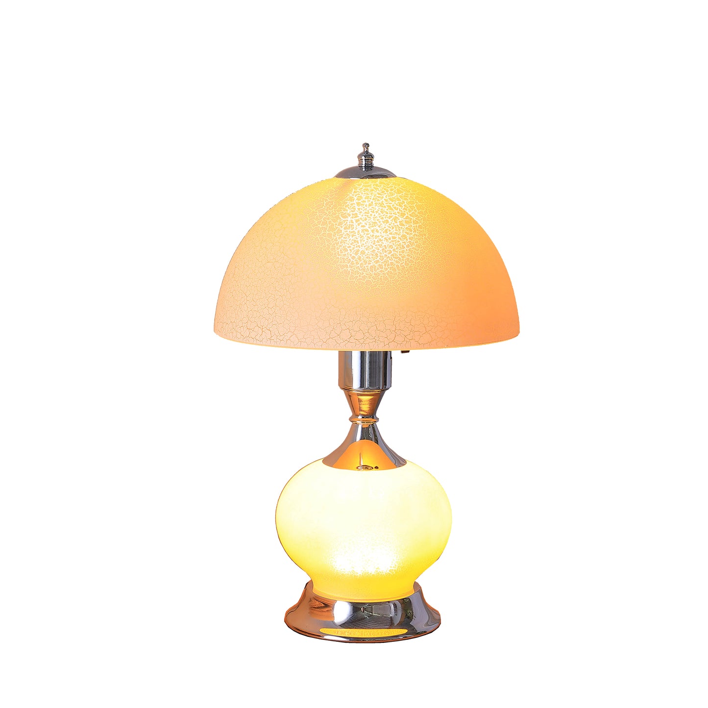 15.75" H Erte Blush Pink Art Deco Glass W/ Night Light Table Lamp
