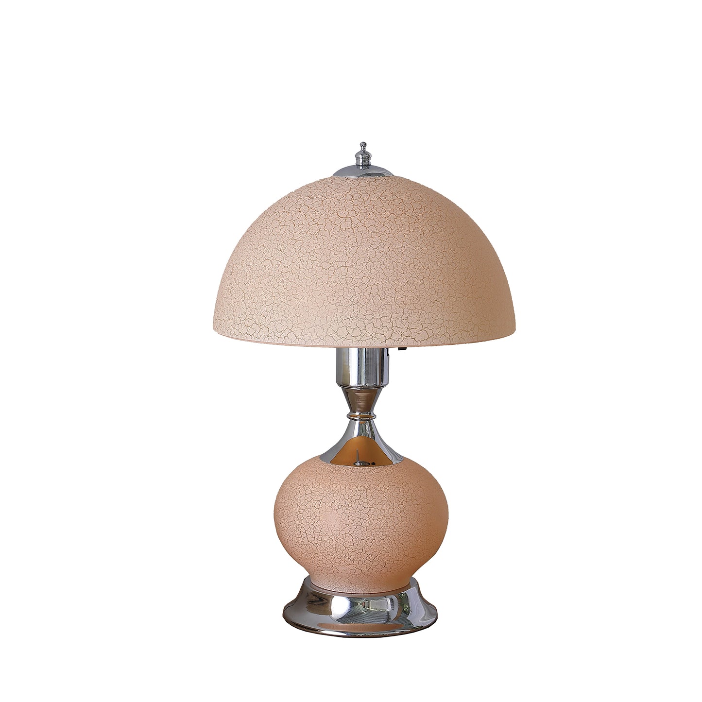 15.75" H Erte Blush Pink Art Deco Glass W/ Night Light Table Lamp