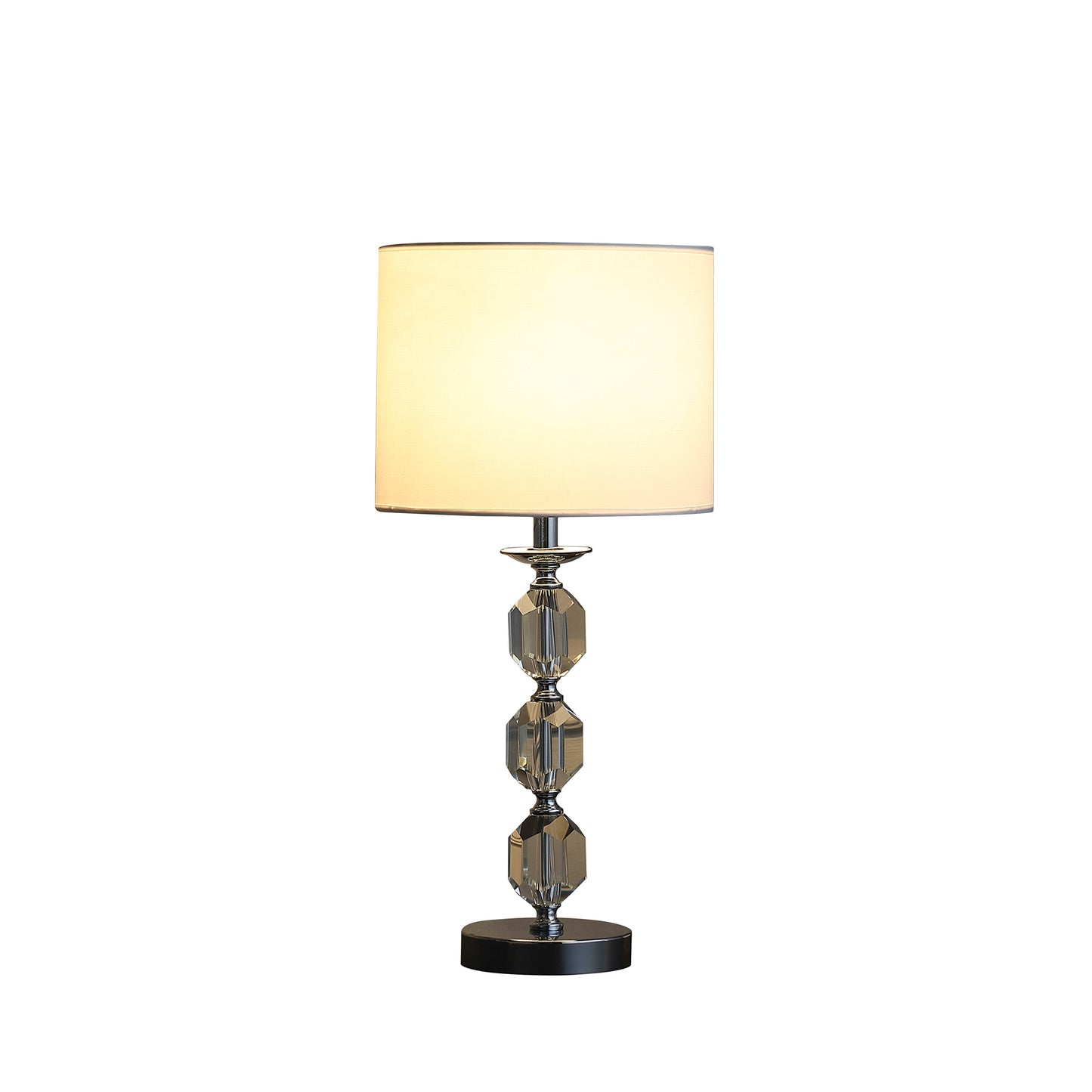 21" In Tilli Hexagonal Prism Crystal Orb Table Lamp