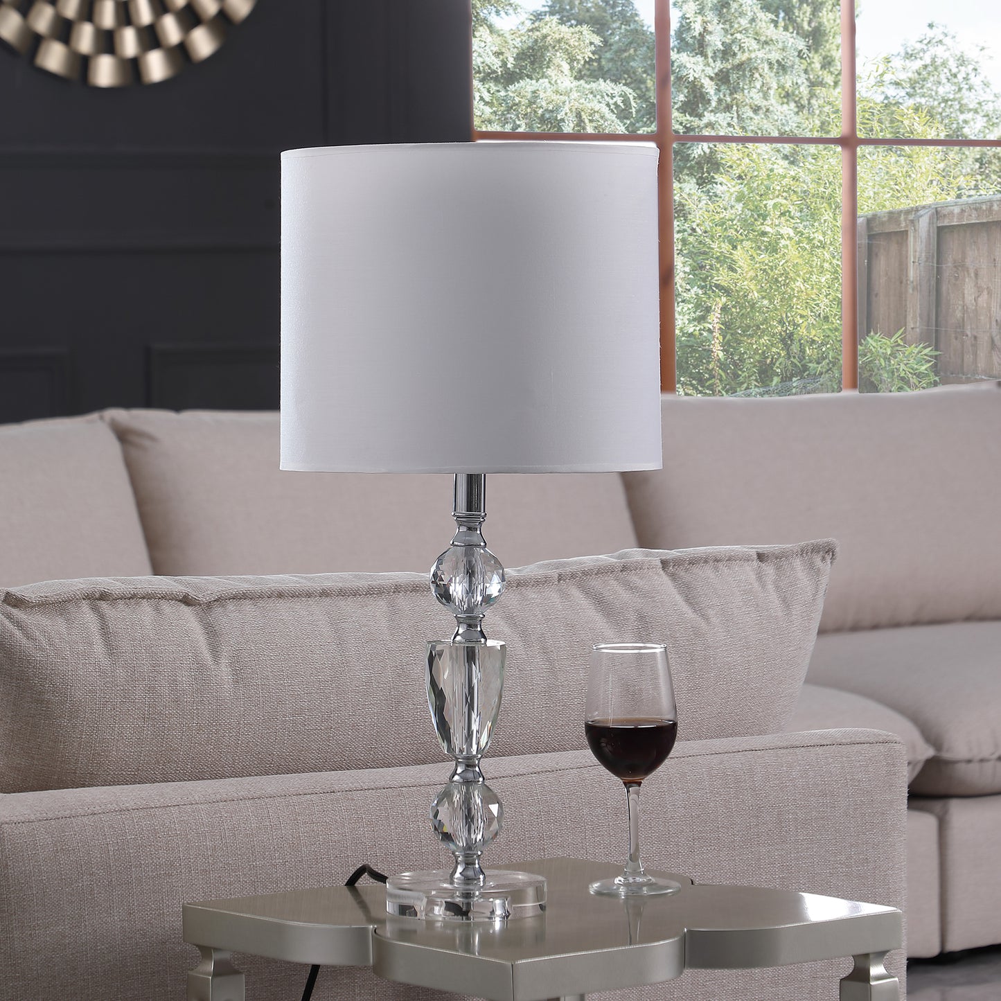 23.5" In Cale Cut-crystal Modern Table Lamp
