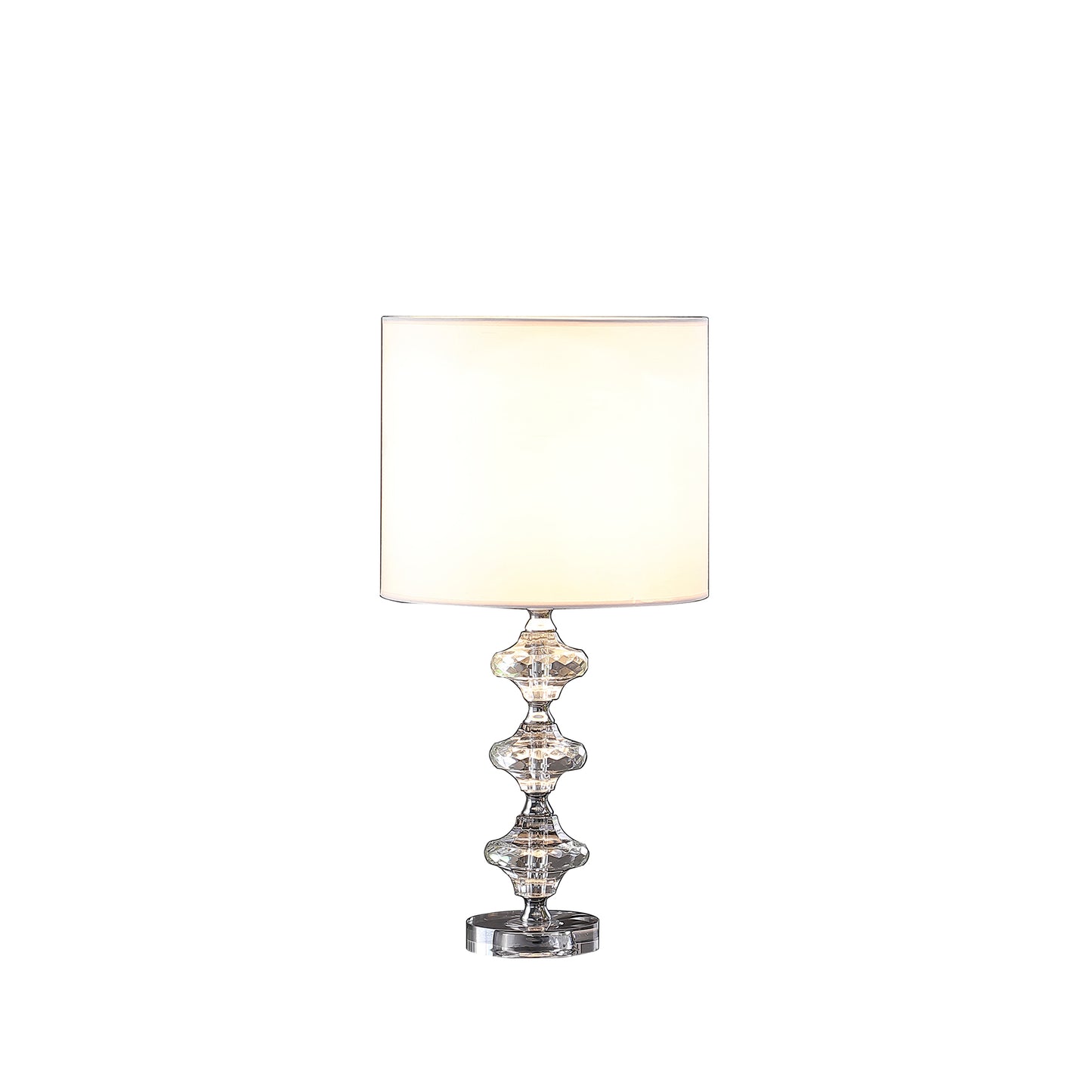 22.25" In Geometric Prism Solid Crystal Table Lamp