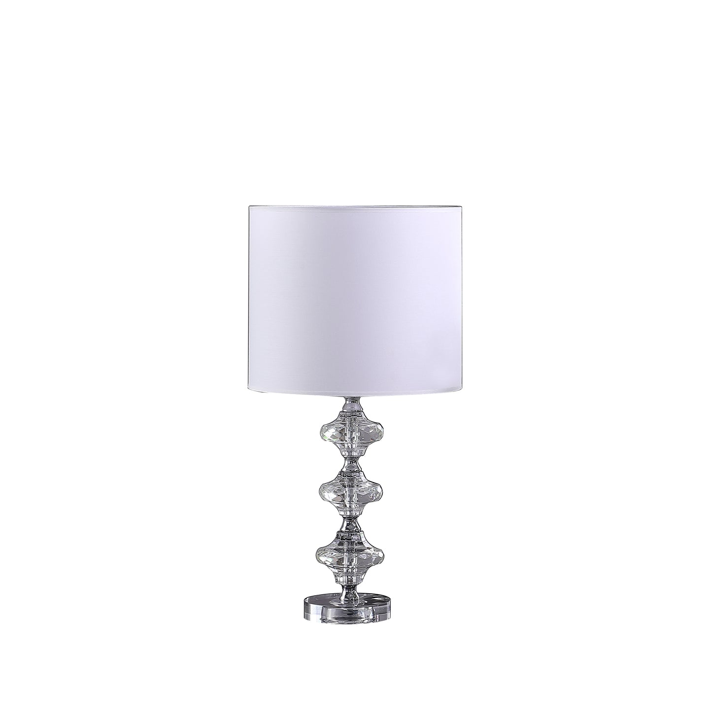 22.25" In Geometric Prism Solid Crystal Table Lamp