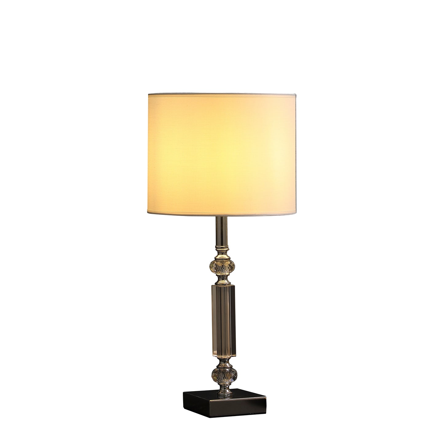 19.75" In Elon Cut Crystal Column Modern Table Lamp