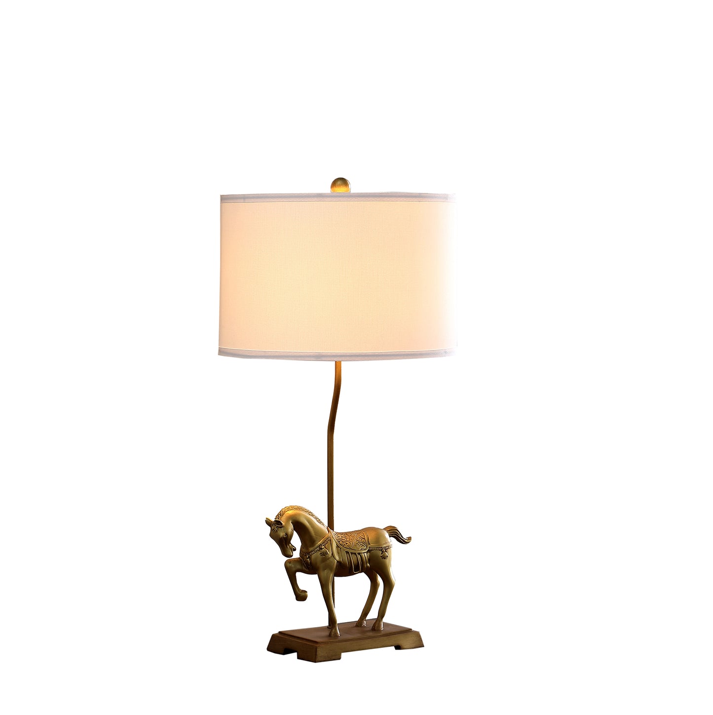 29.5" In Gold Royal Stallion Horse Resin Table Lamp