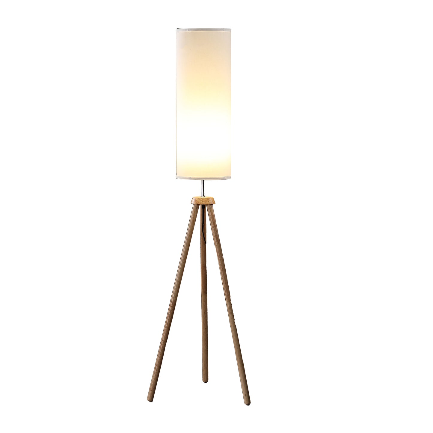 58.5" In Lauren Modern Natural Tripod Floor Lamp