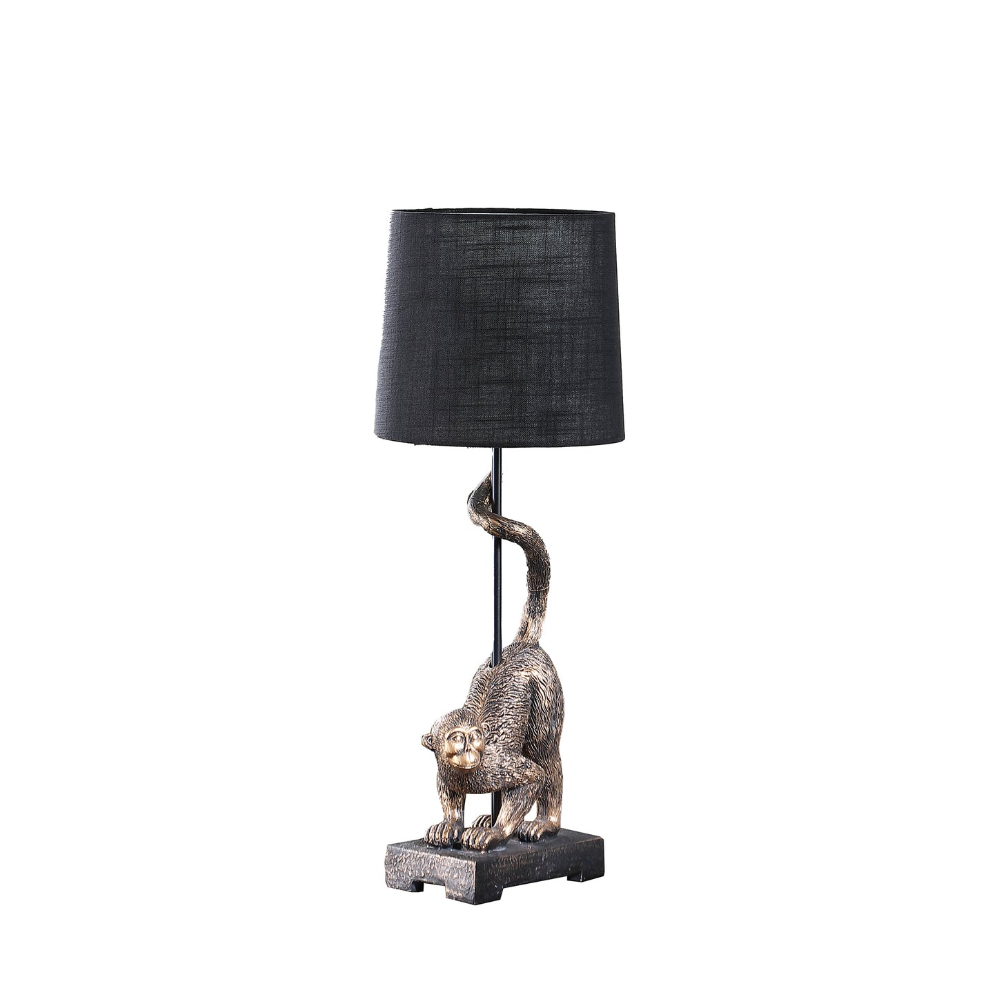 24" In Wildlife Old World Antique Bronze Capuchin Monkey Polyresin Table Lamp