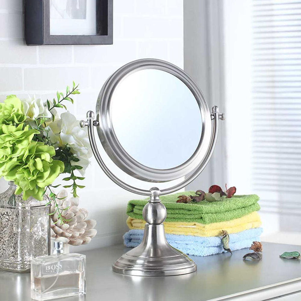14" Free Standing Round X5 Magnify Mirror