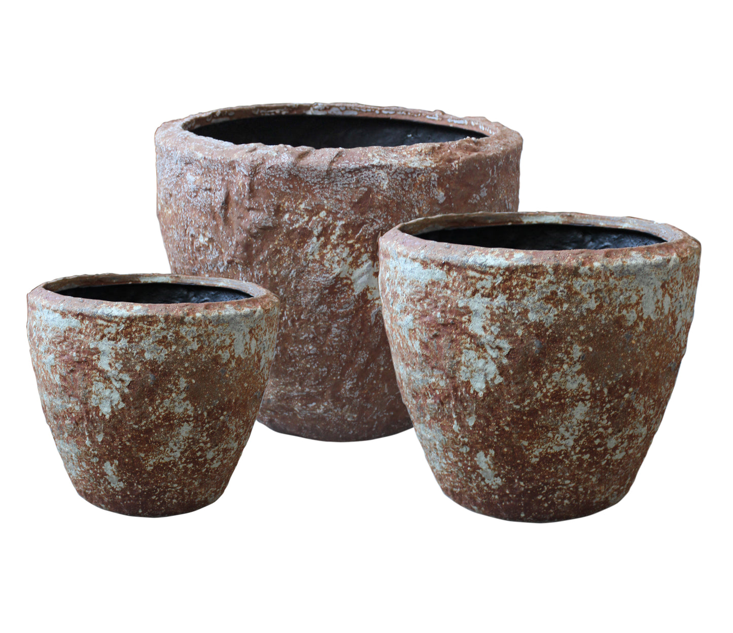 Rocky Round Tall Planter 3/Set