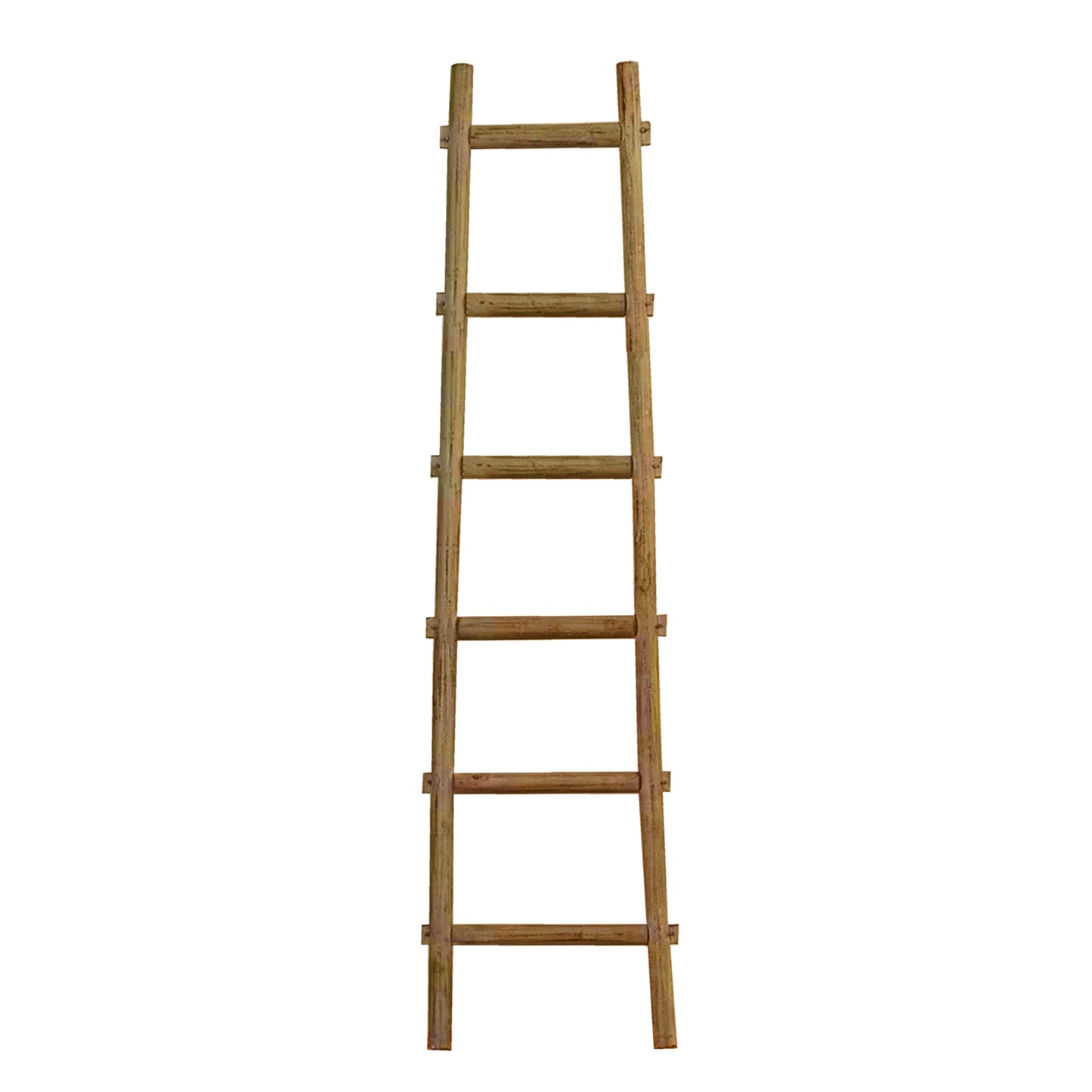 Screen Gems 6 Step Blankrock Decorative Wooden Ladder Brown
