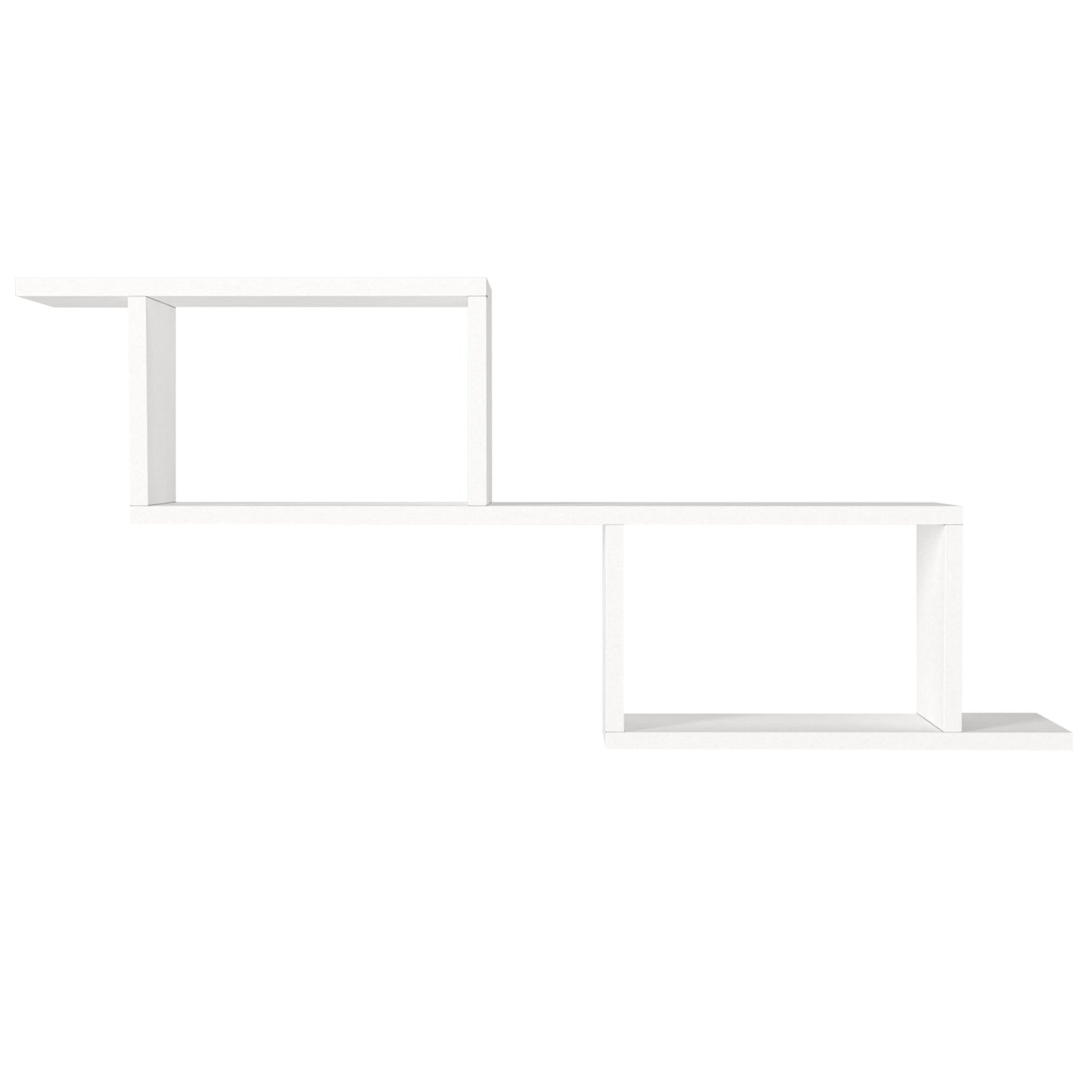 40 Inch Decorative Wooden Wall Mounted Cubby Shelf White