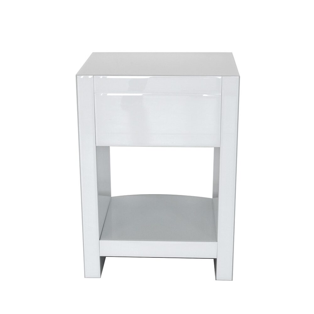 Hot Curved Glass Chest Of One Drawer