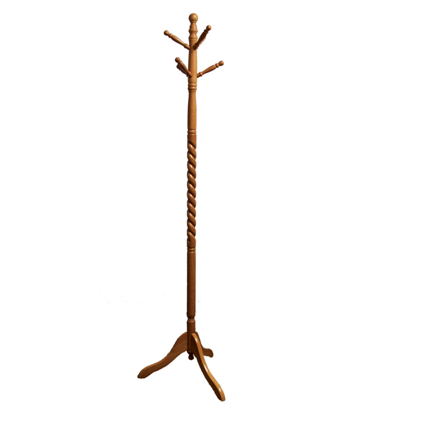 71.5" In Twist Natural Wood Coat Rack