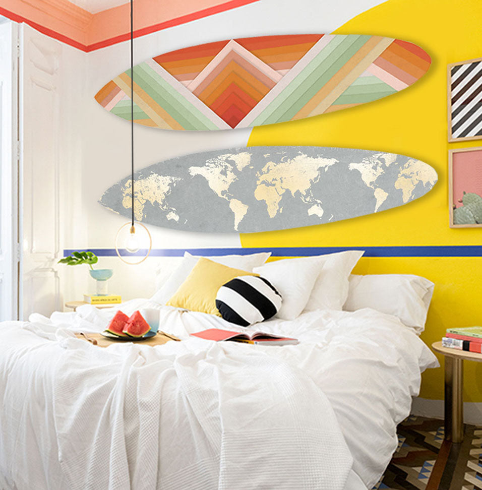 Screen Gems Around The World Surfboard Wall Art