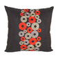 Embroidered Circle Decorative Pillow 16"X16"