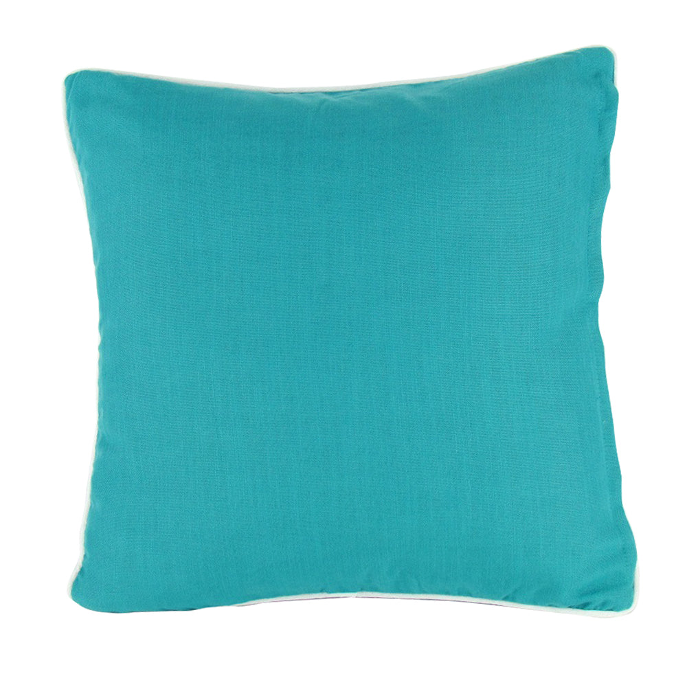 Embroidered Blue Decorative Pillow  17"X17"-zoom-2