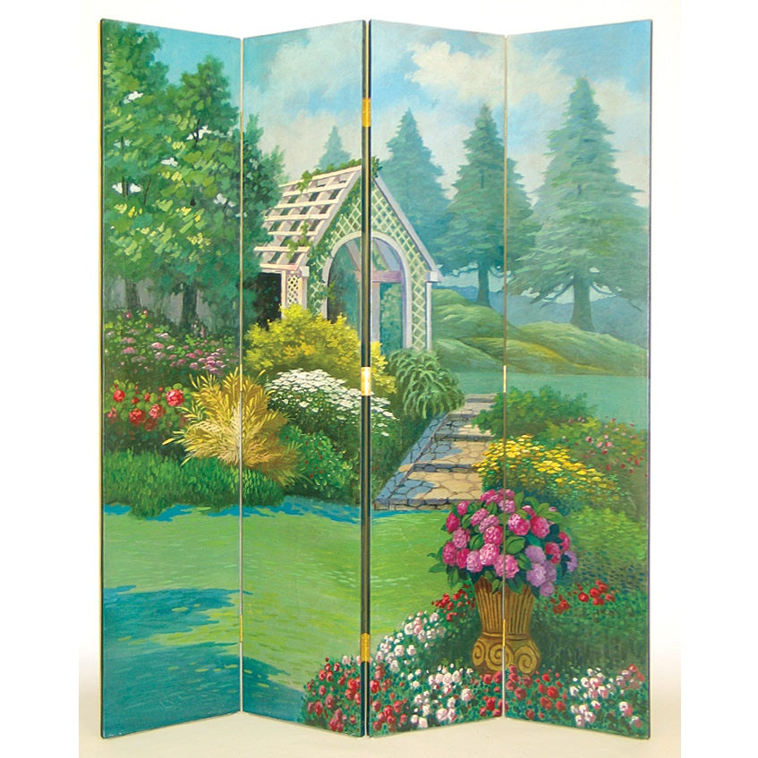 Hand Painted The Gazebo Room Divider-zoom-1