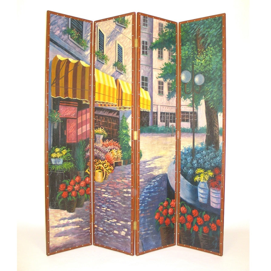 Hand Painted Flower Shop Room Divider-zoom-1