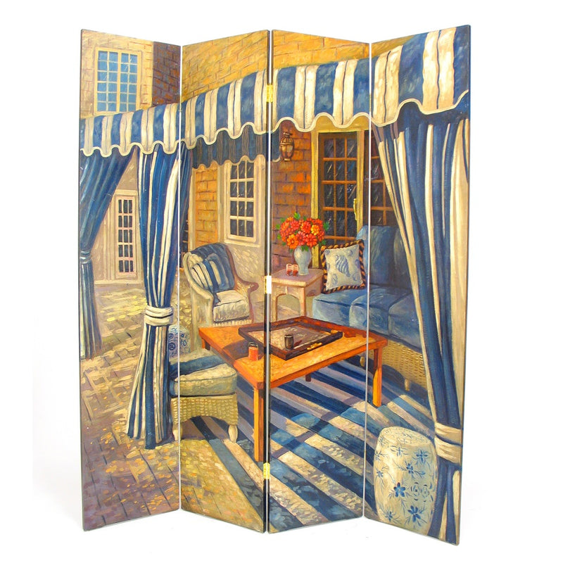 Hand Painted The Patio Room Divider-zoom-