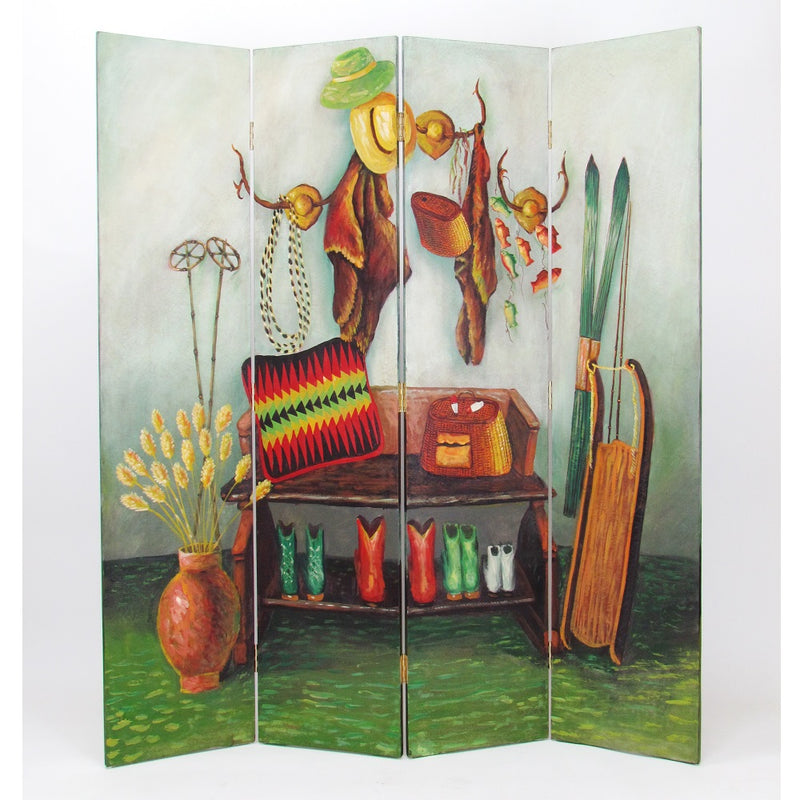 Hand Painted The Cowboy Room Divider-zoom-