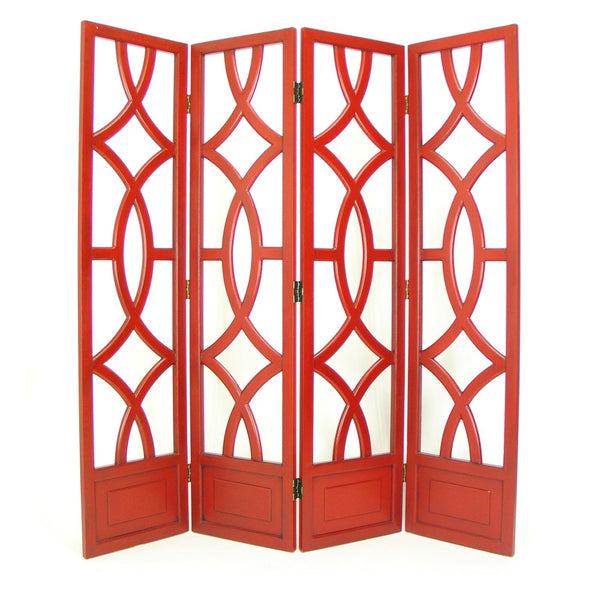 Antiqued Basswood Charleston Red Room Divider