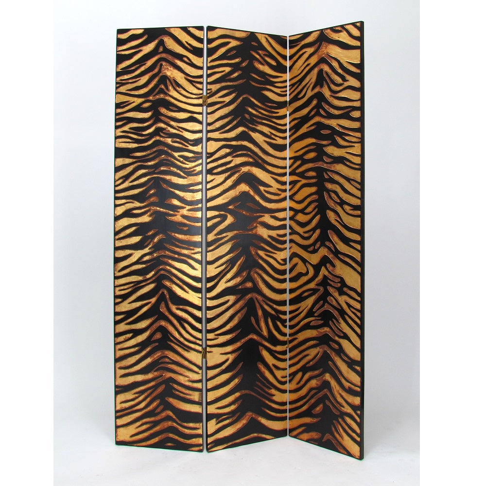 Gold Leaf Zebra Room Divider-zoom-1