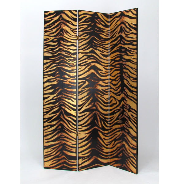 Gold Leaf Zebra Room Divider