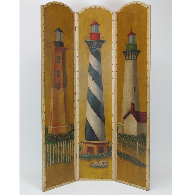 Hand Painted Light House Room Divider-zoom-