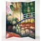 Hand Painted Double Side Room Divider Green