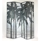 Hand Painted Double Side Room Divider Silver