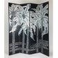 Hand Painted Double Side Room Divider Silver