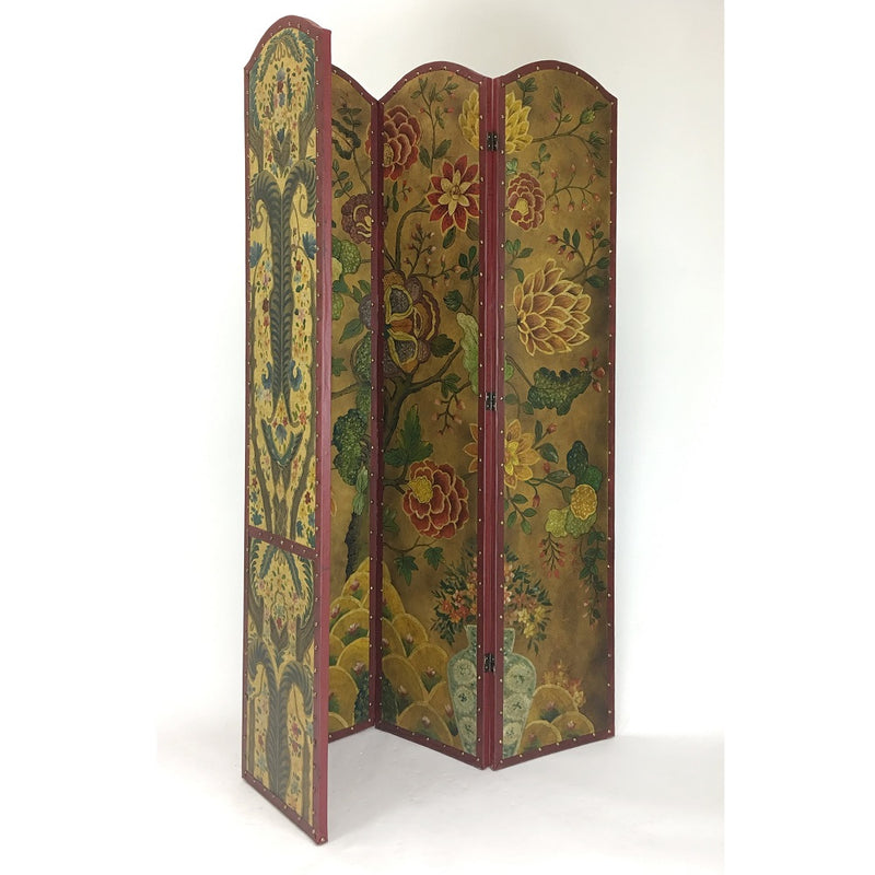 Hand Painted Double Side Room Divider Gold-zoom-