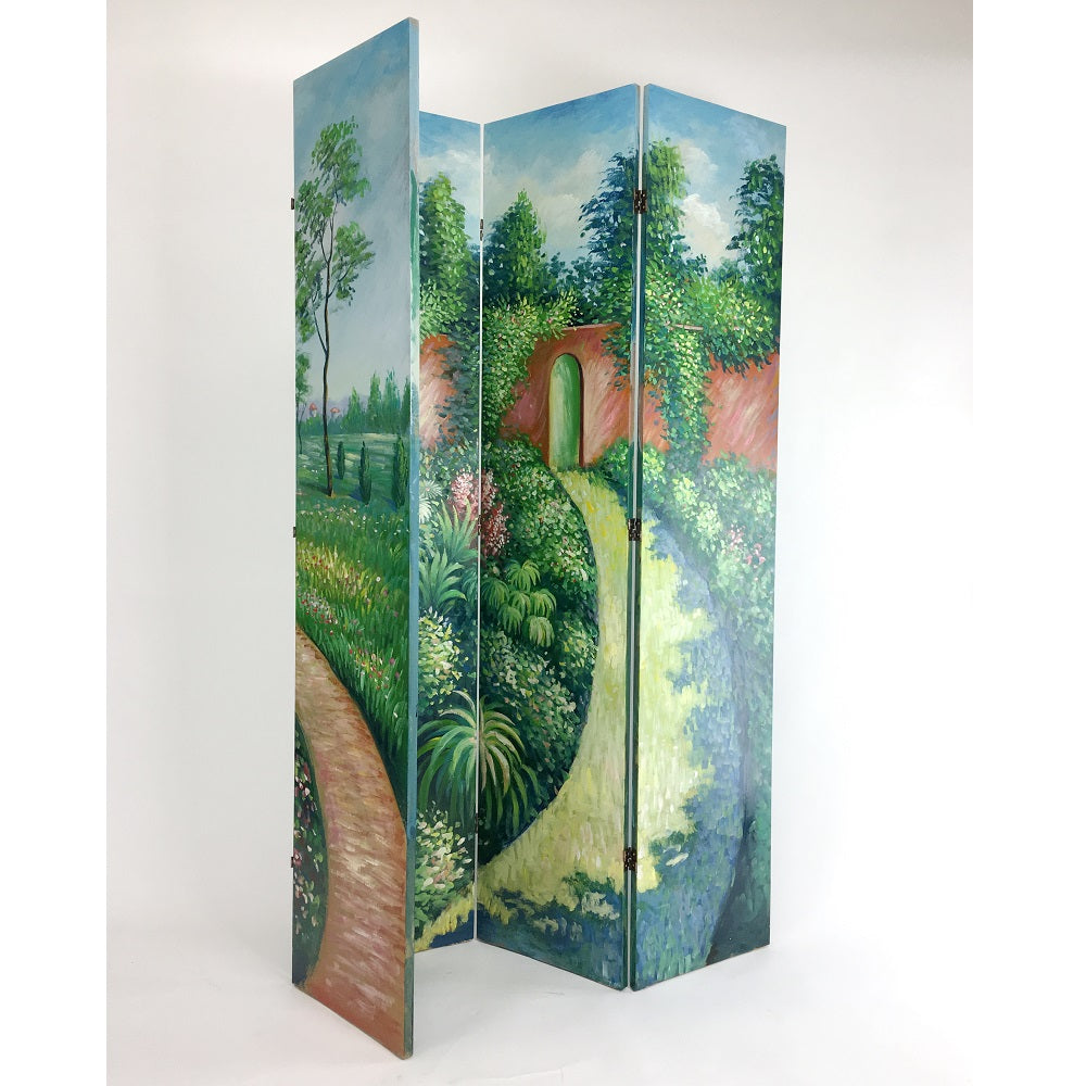 Hand Painted Double Side Room Divider