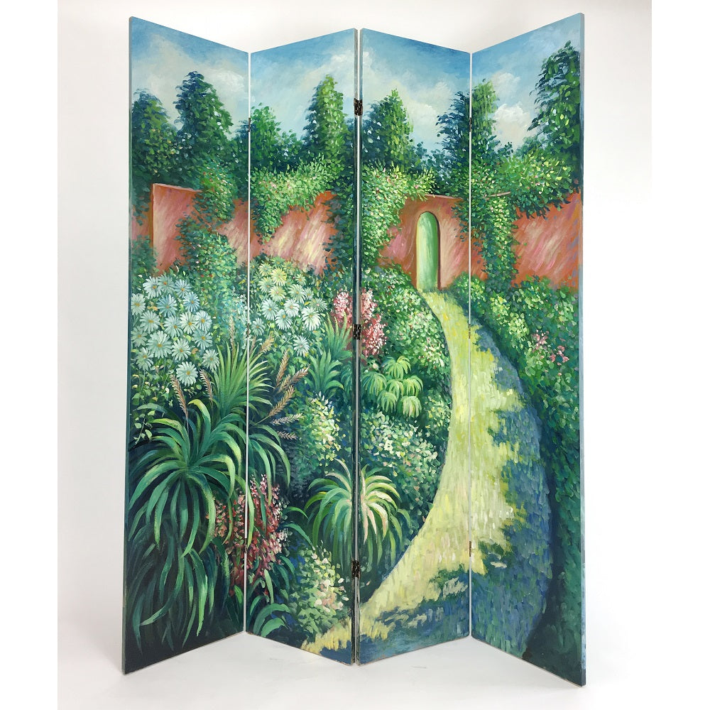 Hand Painted Double Side Room Divider-zoom-2