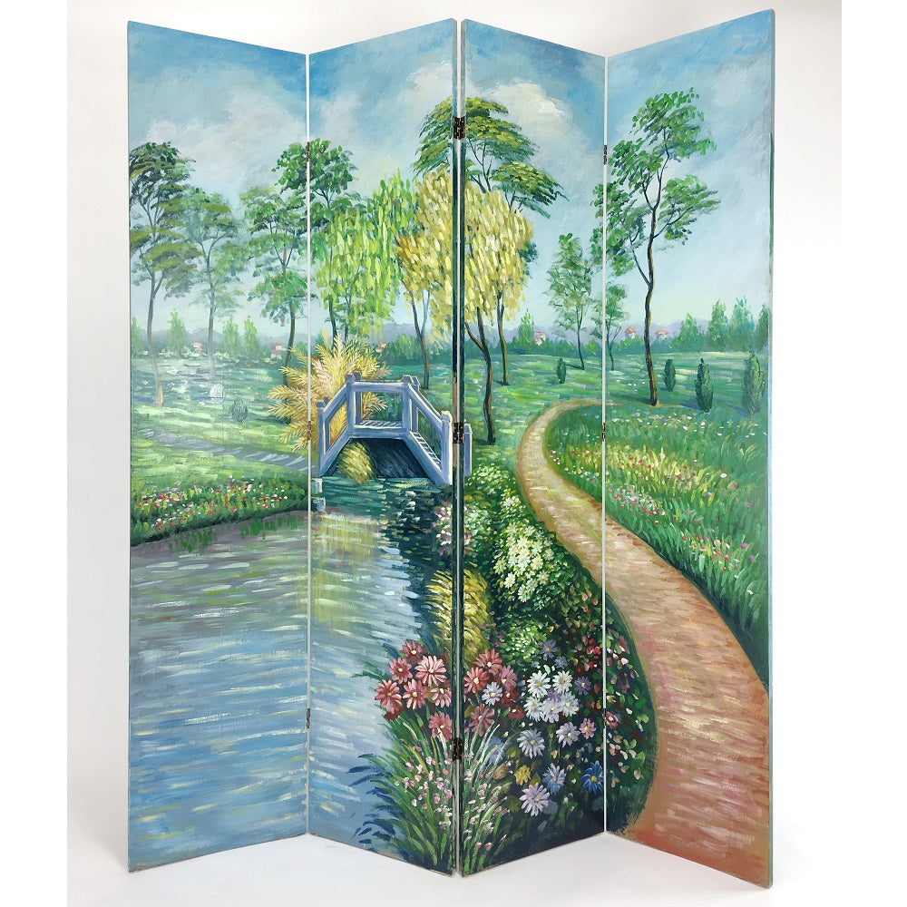 Hand Painted Double Side Room Divider-zoom-1